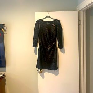 Black Sequined Cocktail Dress (Tahari ASL)